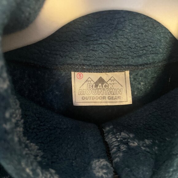 Eagles and Snowy Mountains High Pile Fleece Vintage 90s Zip Front Jacket (Small) - Picture 6 of 8